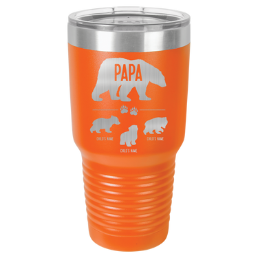 Papa Bear w/ 3 Cubs 30oz Ringneck Tumbler